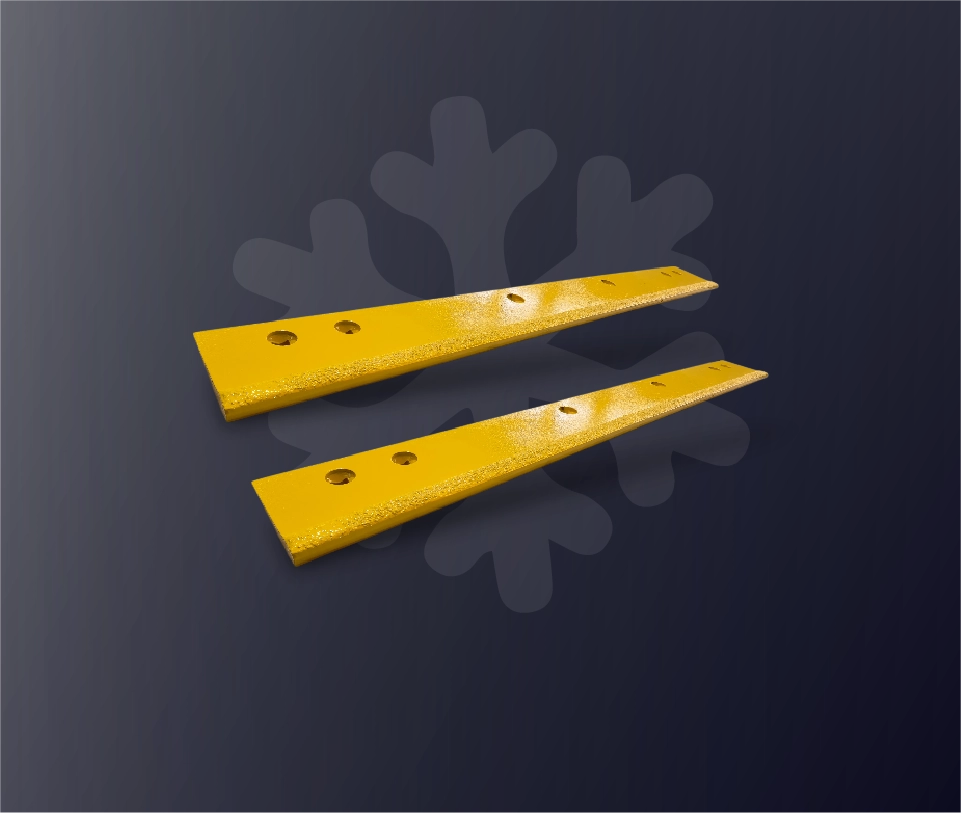 SENTHAI steel-backed carbide snow plow cutting edge with a single row of tungsten carbide inserts